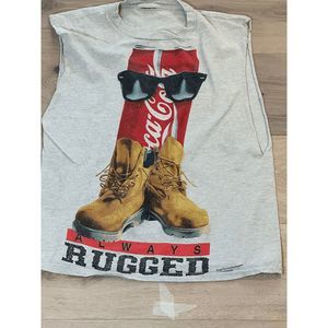 Vintage Coca-Cola Always Rugged 1994 Medium Cutoff